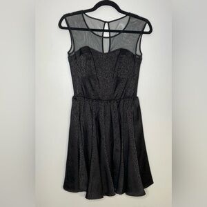 NWT GUESS black cheetah print mesh sleeveless‎ dress Sz 2